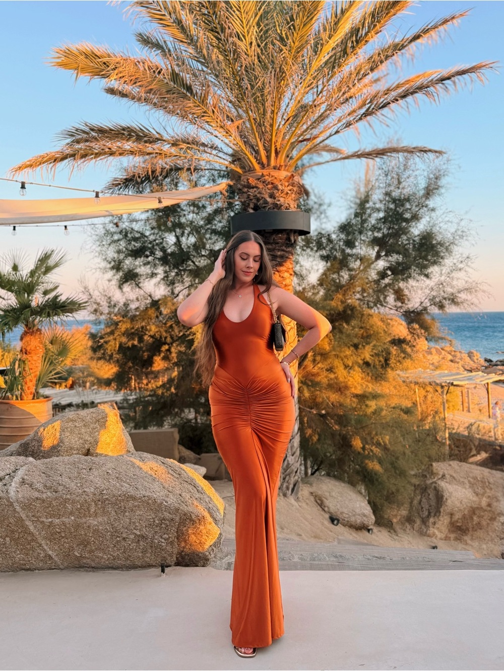 Delfi Collective Joann Maxi Dress in Copper